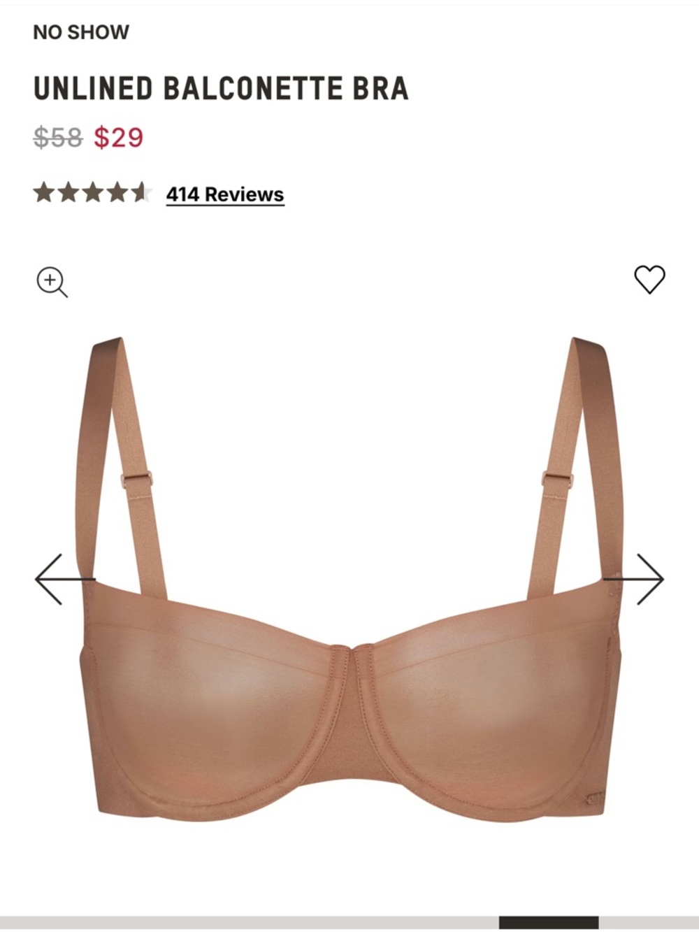 SKIMS Unlined Balconette Bra - Neutral Nude